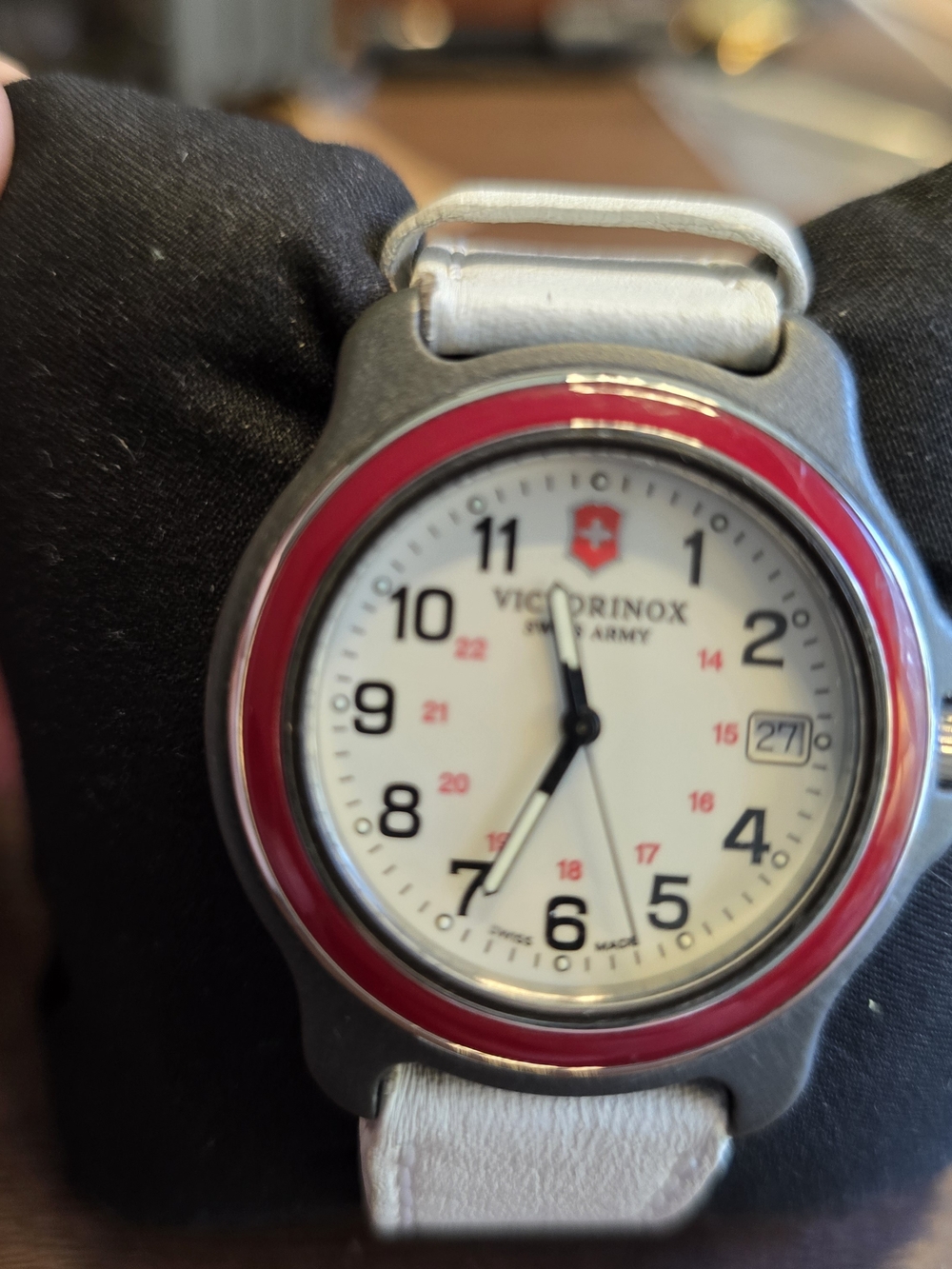 Victorinox Swiss Army White Dial Watch with Red Bezel - Picture 11 of 14